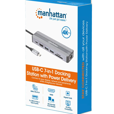 DOCKING USB C A 7 PUERTOS C CARGA ENERGI