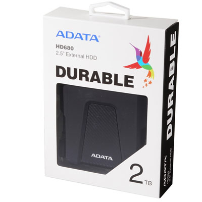 2.5 2TB USB3.1 HD680 ADATA GOLPE NEGRO