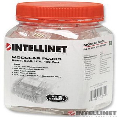 BOTE PLUG RJ45 CAT6 CON 100 PZAS  INTEL