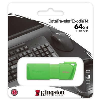 USB3.2 64GB RETRACTIL DTXM VERDE KINGSTO