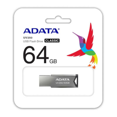 USB 64GB UV250 METALICO PLATA ADATA