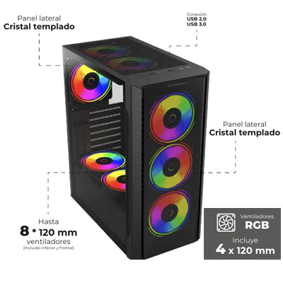 GAMER DRAGONFLY CRISTAL MEDTORRE GM745