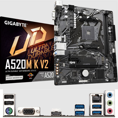 AM4 DDR4(3200)VSR A520M-K GIGABYTE