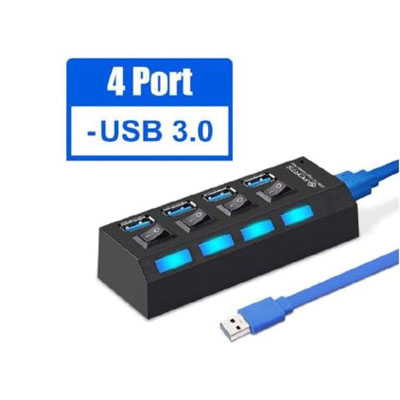 HUB USB3.0 4PTOS CON SWITCH INDIVIDUAL