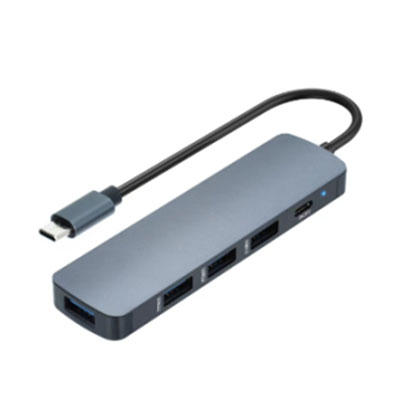 HUB TIPO C  A 4PTOS USB3.0, 1PTO C