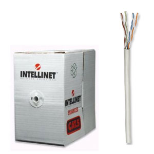 BOBINA CAT5E CCA UTP SOLIDA 305M GRIS IN