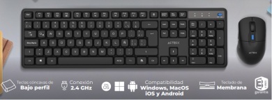 KIT TEC/MOU INALAM MULTIM USB-A 2.4 GHZ