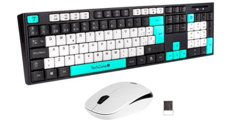KIT TEC/MOU INALNANORECEP 2.4GHZ NEG MEN