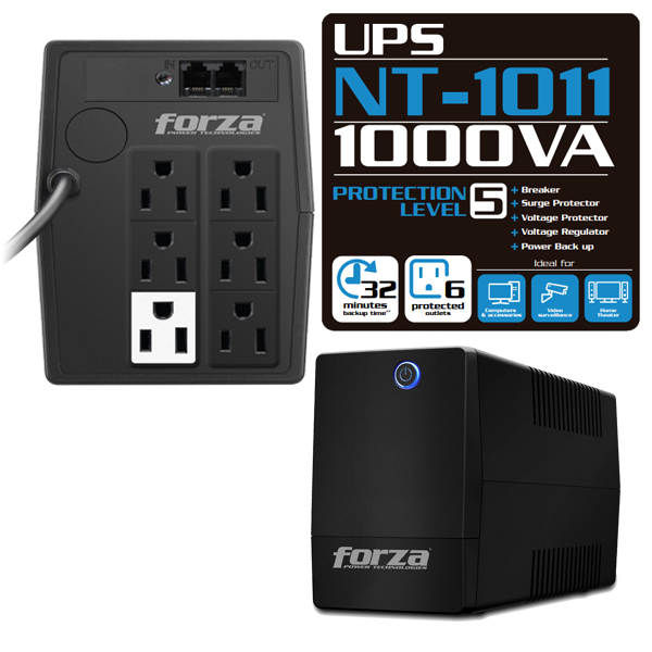 NO BREAK FORZA 1000VA 500W 6CONT 32 MIN