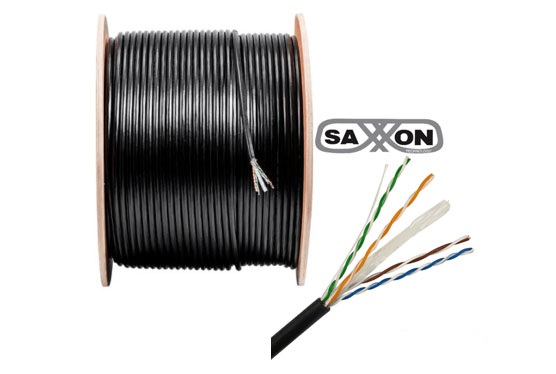 BOBINA UTP CAT6  CCA NEGRO 305M EXTERNA