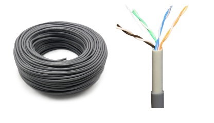 BOBINA 100 MT UTP CAT 5 DOBLE FORRO GRIS