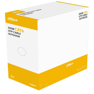 BOBINA UTP CAT6 COBRE NEGRO305M EXT DAHU