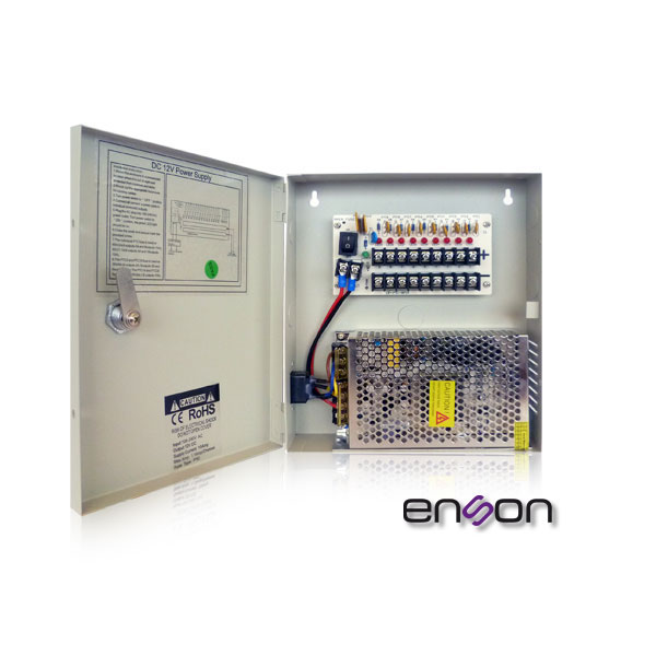 FTE TIPO CAJA 12V 10A PARA 9 CAM 1.5A