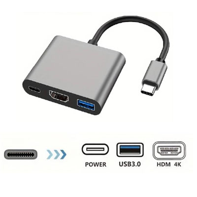 ADAP 3 EN 1 USB C A USB 3.0 HDMI TPO C