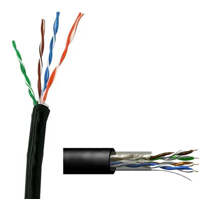 BOBINA UTP CAT5E COBRE NEGRO 100M EXTERN