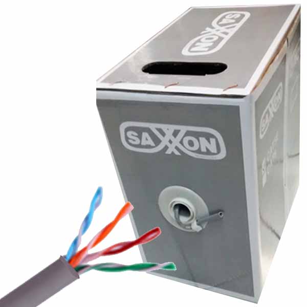 BOBINA UTP CAT5E COBRE GRIS 100M INT SAX