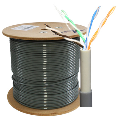 BOBINA 305 MTS UTP CAT5E EXTERIOR GRIS